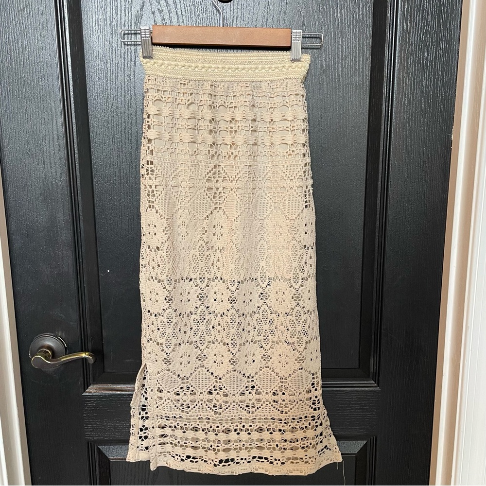 Cato Cream Lace Pencil Skirt